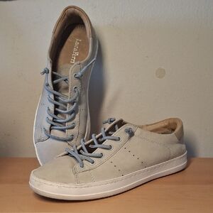 Luca Ferri Light Blue Leather Sneakers Size 7 / 37